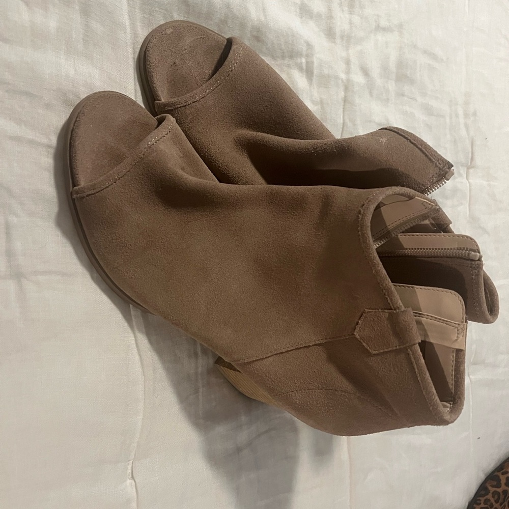 Sole Society Heeled Peep Toe Ankle Boot